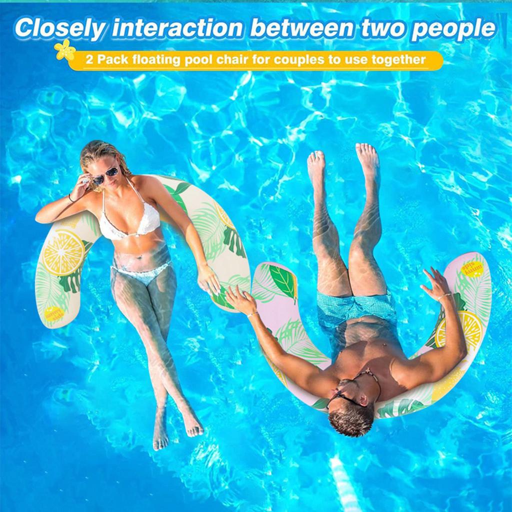 Pool Floats Adult U Shape Printed Heavy Duty Elastic Adults Pool Inflatables Swimming Ring for Men Summer Outdoor Vacation Party
