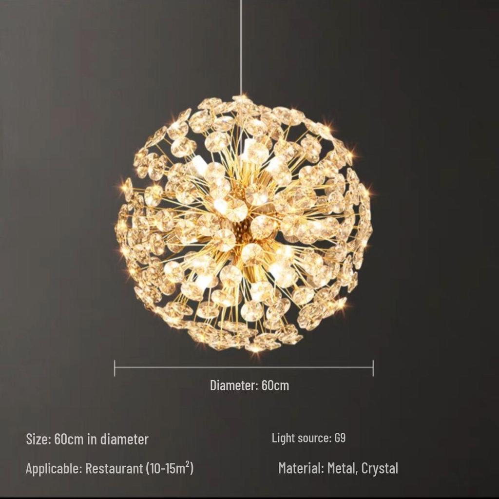 Скандинавский хрустальный подвесной светильник «Одуванчик» для гостиной, спальни и бара - Роскошное креативное освещение