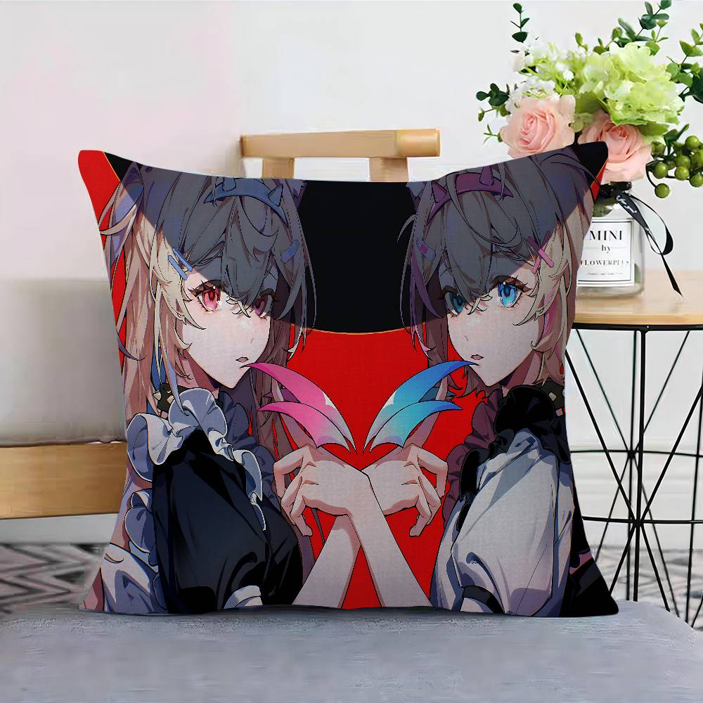 FuwaMoco Fuwawa Mococo Hololive Vtuber Подушка Чехол для подушки Наволочка Гостиная Диван Домашний Декор Индивидуальный