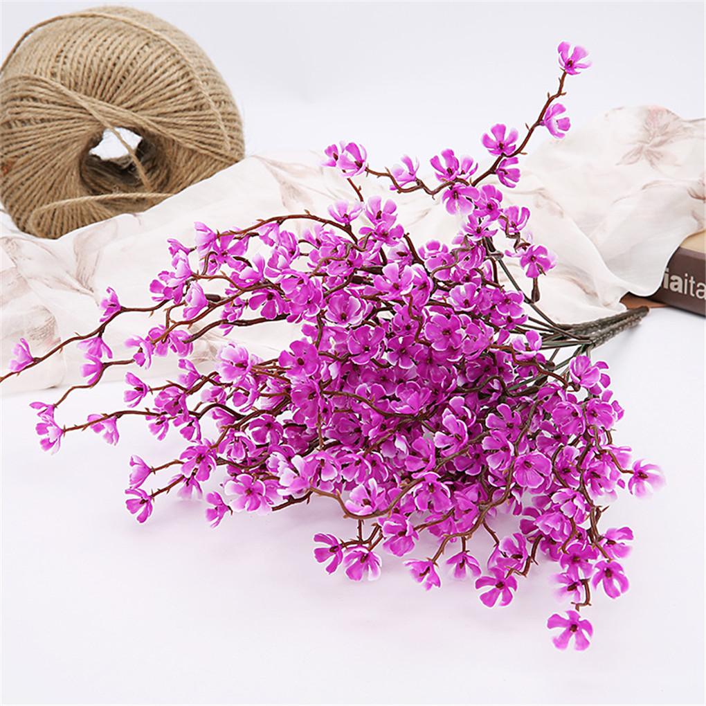 Искусственный шелк Цветок сливы Цветочный свадебный букет Декор для вечеринки
