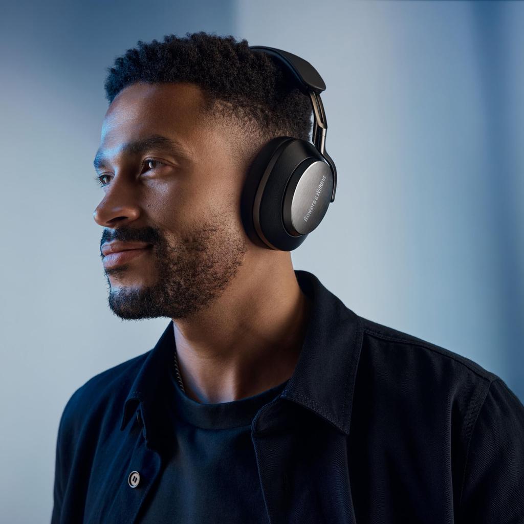 Bowers Wilkins Флагманские беспроводные наушники с шумоподавлением Bowers Wilkins, черные кожаные и черно-белые PX8/B