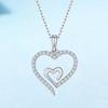 Real All Moissanite Heart Necklace for Women New 100% 925 Sterling Silver Simple Elegent Pendant Gift Original Jewelry