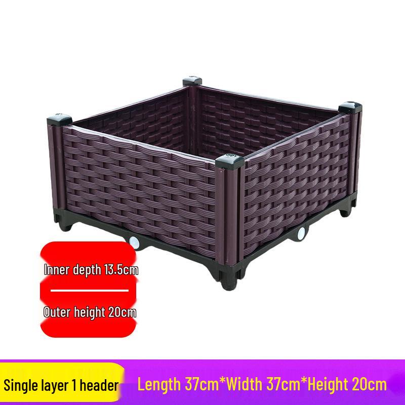 Large Thickened Plastic Vegetable Planter for Outdoor, Courtyard, Rooftop, Balcony