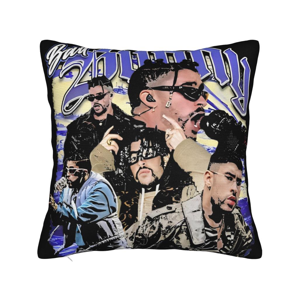 Квадратные наволочки Bad Bunny Чехлы для подушек Модный дизайн на молнии Наволочка для кровати 40*40 см