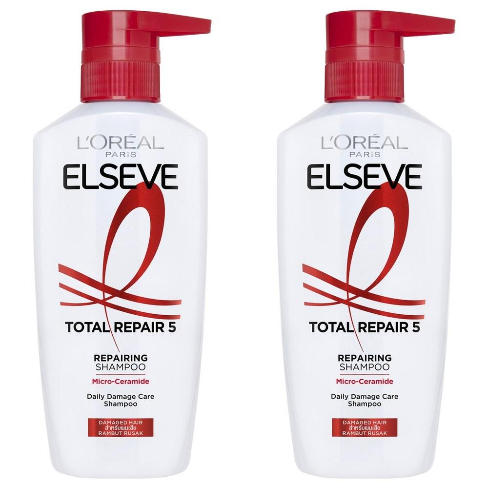 L'Oréal Paris Elvive Total Repair 5 Perfume Shampoo Melon Fruity Floral 400ml 2 pcs