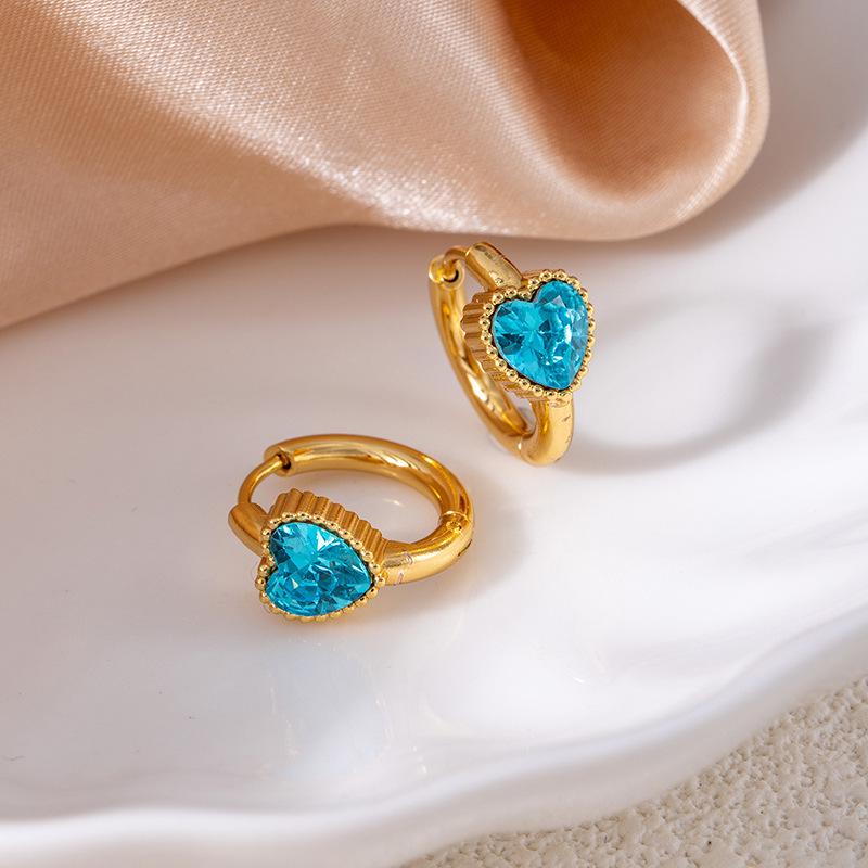 Высококачественные серьги-звезды из нержавеющей стали с винтажными изумрудами и цирконами