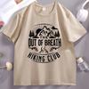 Breathless Hiking Club Tshirt Fun Hiking Mountain Camping Tshirt Casual Round Neck Short Sleeved Unisexs Tshirt Top