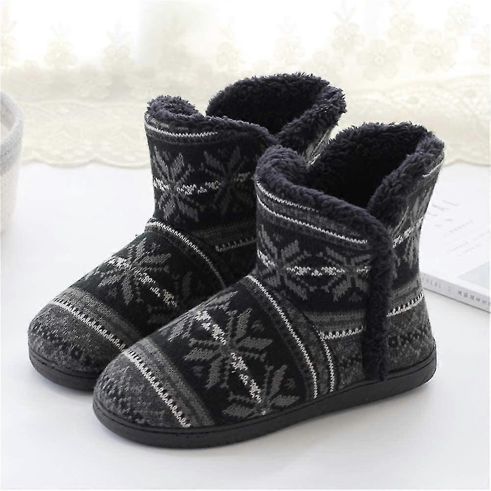 Men Women Slippers, Hut Slipper High Lined Hut Boots, Non-slip Winter Slippers With Soft