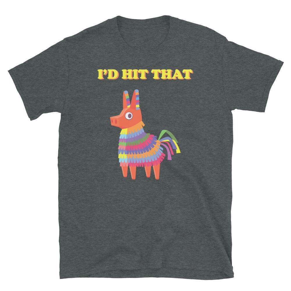 Men's Graphic T-shirt Cotton Crew Neck I'd Hit That Pinata Cinco de Mayo Fiesta Birthday Short-Sleeve Unisex T-Shirt