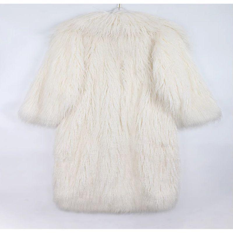 Women's Long Casual Loose And Warm Fur Coat In Large Size