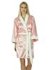 Bimba Women Short Satin Robe Velvet Belt Getting Ready Bridesmaid Robe