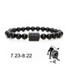 New Agate Hombre Jewellery Masculina Natural Bracelet Stone 12 Constellation Beads Couple Unisex