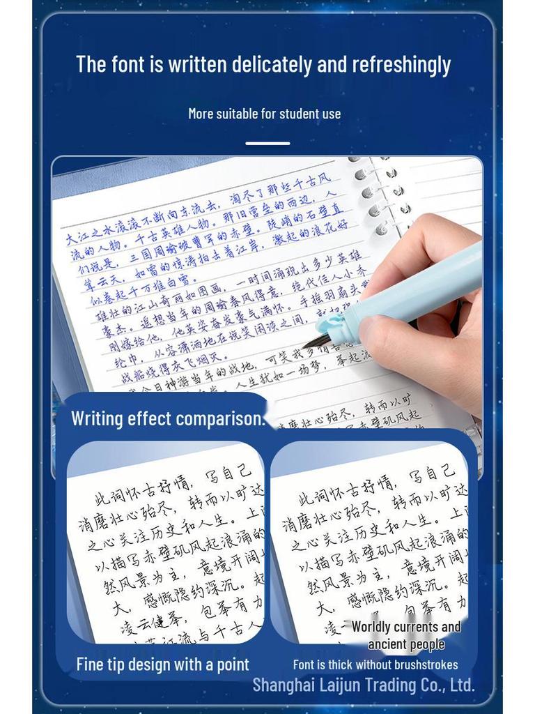 Dotstone Time Capsule Fountain Pen for Students - DS-784, Replaceable Ink Cartridge, Beginner Calligraphy, Small Door Press.