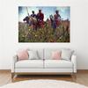 Scandinavian Home Decoration Abstract Art Creative Field Cossack Horse Living Room Wall Pictures Oil Paintings and Retro Posters