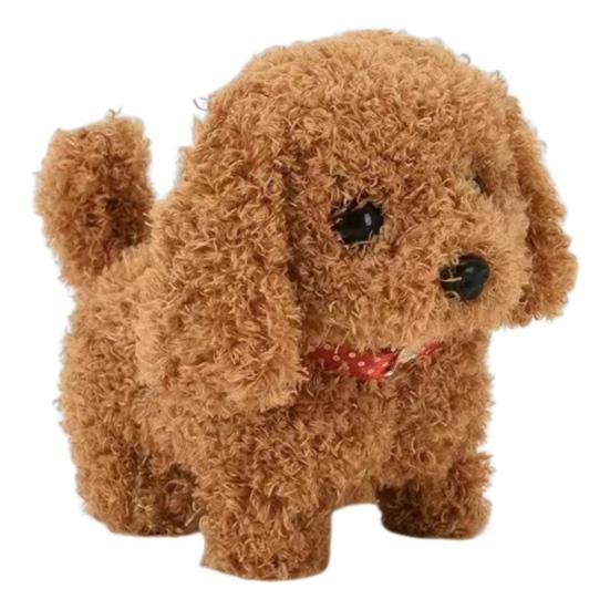 Electric Plush Dog Toy Baby Tummy Time Interactive Barking Tail Wagging Walking Puppy Toy Early Education Crawling Animal