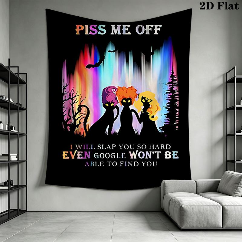 Hocus Pocus Halloween Poster Collage Tapestry Background Cloth Fashion Print Home Decor Wall Decoration Background Cloth