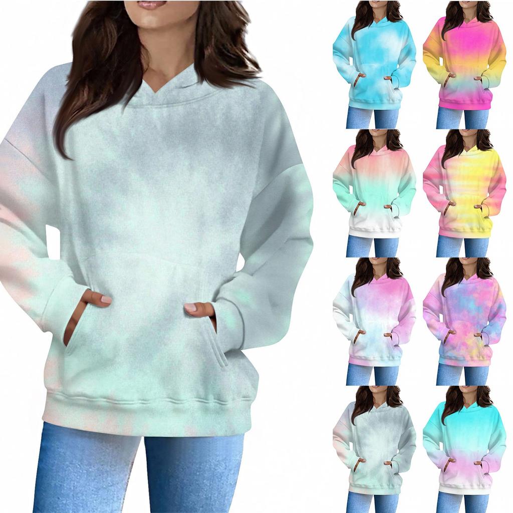 Женская мода Повседневный топ с V-образным вырезом и длинными рукавами с принтом