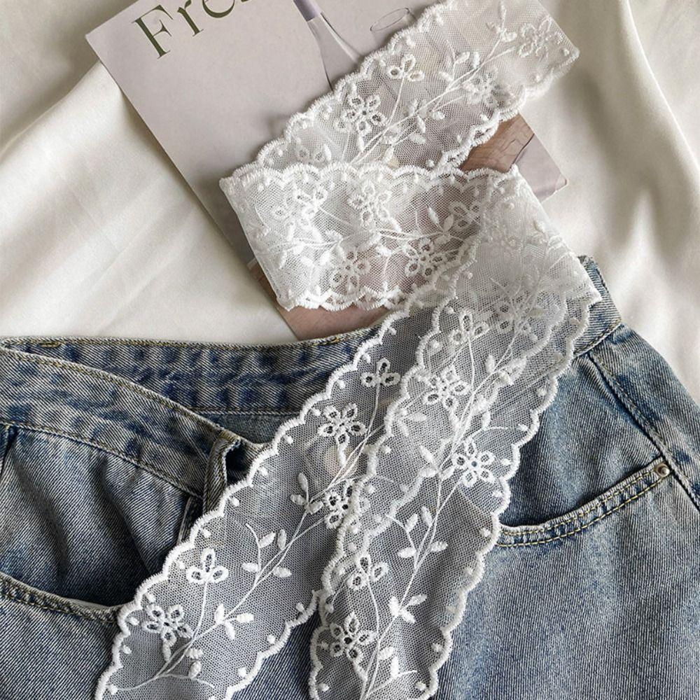 Sweet Lace Waistband Y2k Dress Jeans Belt Unique Gauze Waist Belt  Streetwear