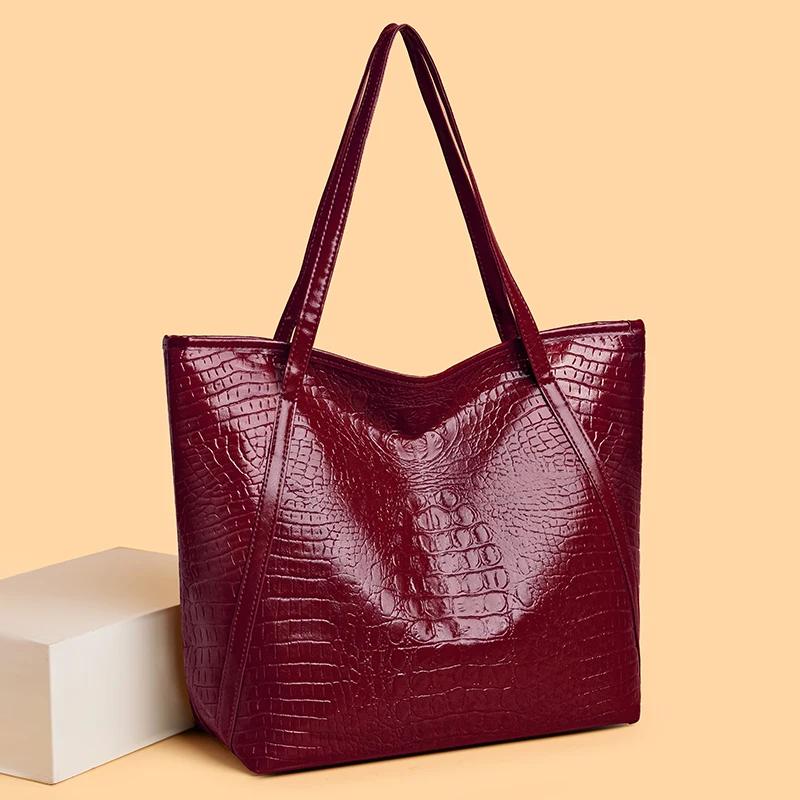 Large Capacity PU Leather Shoulder Bag for Women  Wild Women's Bags  High Quality  New