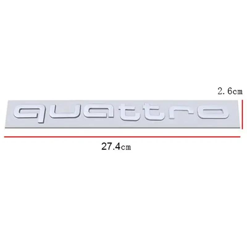 For Audi Quattro ABS Car Decals RS4 RS5 Q3 S3 A3 A5 A6 A4 RS3 RS6 A1 Q5 Q2 S5 RS7 Trunk Emblem Front Grille Stickers Accessories