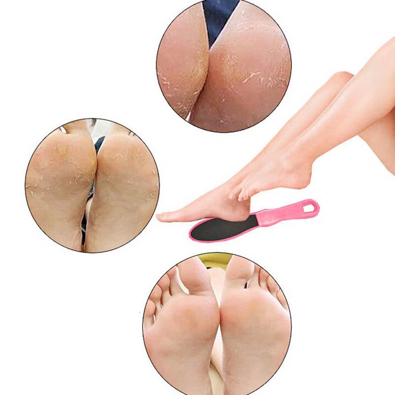 Двусторонняя матовая пилка для ног, инструмент для педикюра, средство для удаления омертвевшей кожи и мозолей