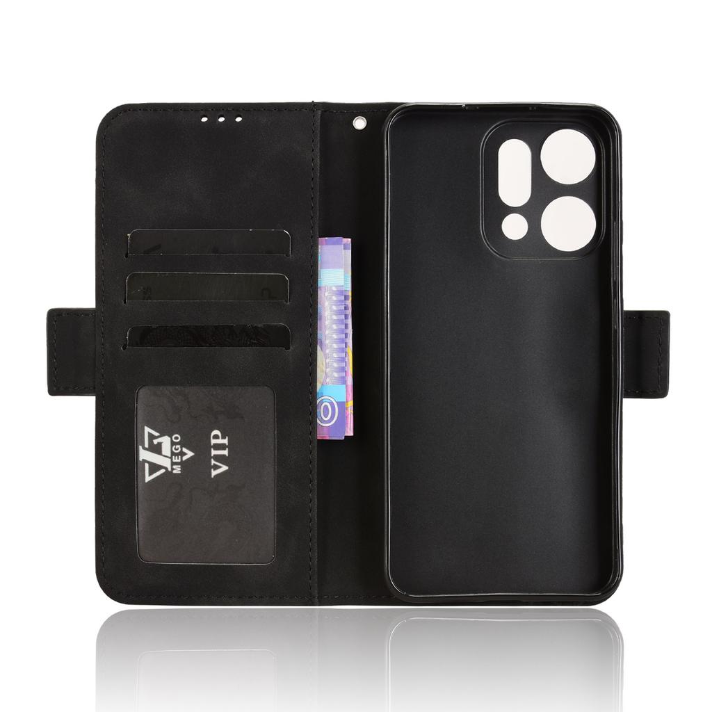 Для Oppo Reno14 5G (Глобальный) Кожаный чехол-кошелек для телефона с несколькими отделениями для карт