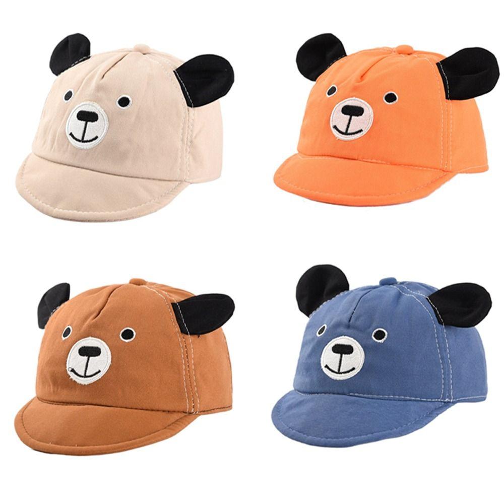 Multiple Colors Baby Baseball Cap Cute Bear Baby Sun Cap Boys Girls Caps Peaked Hats Spring Summer
