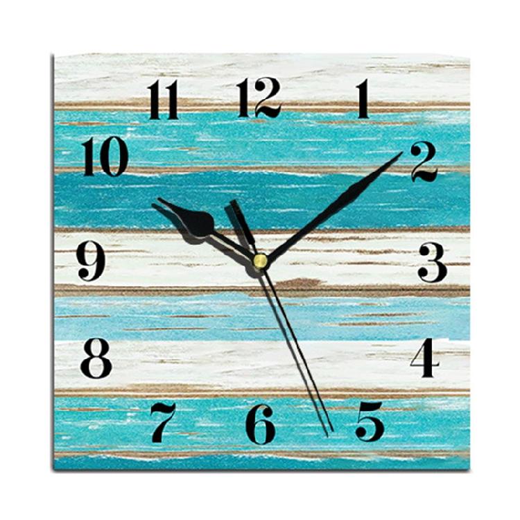 Тихие деревянные настенные часы без тиканья, на батарейках, в деревенском ретро-стиле