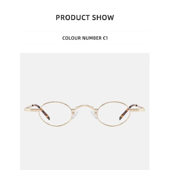 Retro Small Lenses Suitable for Large Face Metal Reading Glasses Unisex Blue Light Blocking Lens Prescription Glasses Customzied