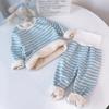 Baby Loungewear Suit Children's Thermal Underwear Plus Velvet Pajamas
