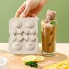 Силиконовая форма для кубиков льда, пищевая коробка для кубиков льда, самодельная форма для кубиков льда в виде медведя, домашняя форма
