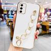 Для Samsung A55 A35 A25 A15 модный чехол с браслетом-цепочкой в ​​форме сердца для Galaxy A53 A73 A13 A23 A52 A72 Мягкий силиконовый противоударный чехол