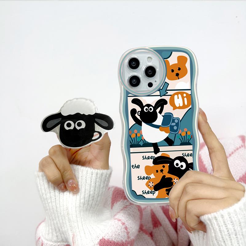 Мягкий чехол с подставкой для телефона Samsung Galaxy S23 Ultra 5G S22 S21 S20 FE S10 M23 A11 A72 A32 A03 A33 A03S J7 Prime J6, милый волнистый защитный чехол