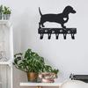 1pc Wall Iron Crafts Key Rack Dog Leash Hanger - 9 Inch Wide Metal Wall Art Hook for Hanging Key Holder Iron Art