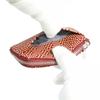 Indenya Inden Coin Purse F Coin Purse 05 Deerskin Red with White Varied Ichimatsu Small Pattern Custom Color Lacquer, 1005-13-167