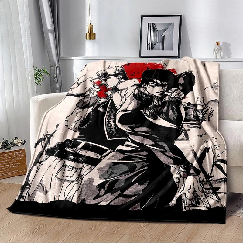 3D Мультяшное одеяло Аниме JoJo's Bizarre Adventure, Мягкое плед для дома, спальни, кровати, дивана, путешествий, пикника, офиса, Покрытие для детей