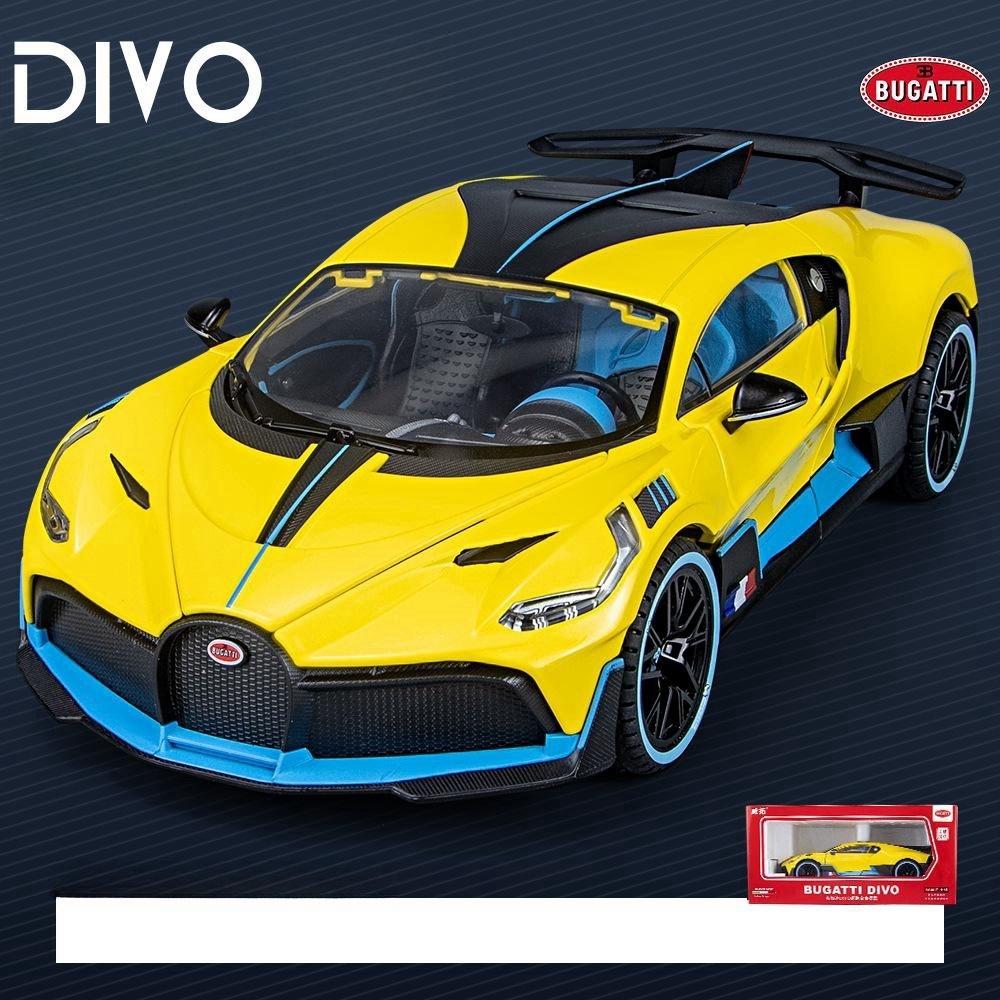 1/18 Bugatti Divo Super Toy Car Model Diecast Miniature Racing Model Doors Opening Sound Light Collection Gift for Boy Children
