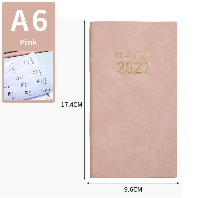 2026 Английский еженедельник A6 - Портативный карманный дневник и блокнот для повышения эффективности на 365 дней
