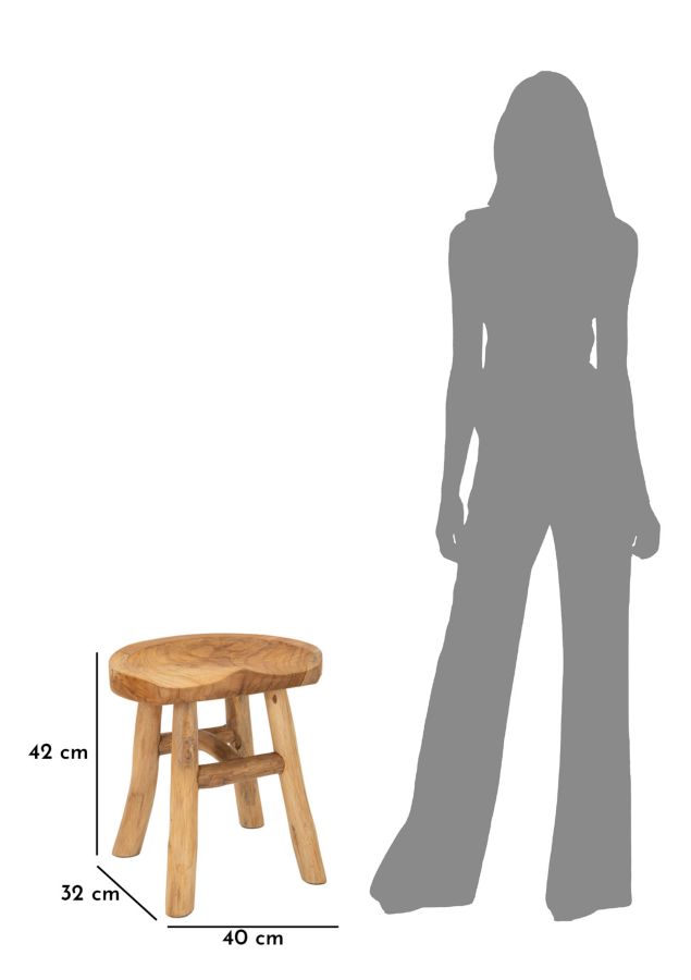 Табурет Sel Тик См 40X32X42