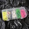 30/60Pcs/Set 3.5/5/7CM Curly Tail Worm Lure with Hook Colorful Soft Artificial Bait Saltwater Freshwater Bass Snakehead Trout Fishing Accessories