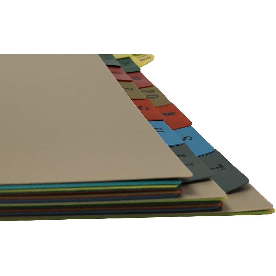 Carstens Heavy Duty Plastic Alphabet Divider Set, 21-Tab, Multi-Color, for Side-Opening 3-Ring Binders, 1 Set