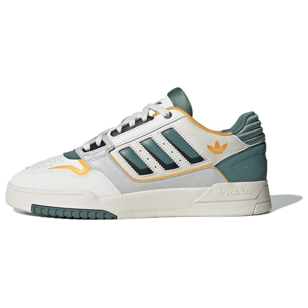Adidas Originals Drop Step 2.0 Low Leather Comfortable Versatile Durable Low-Top Skate Shoes Unisex Sneakers White Green IG1907