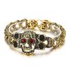 15mm Wide Carved Punk Stainless Steel Men's Bracelet Skull Luxury Chain Accessories