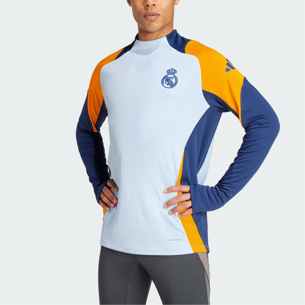 Adidas Футболка мужская Real Madrid Tiro 24 Pro Training с длинным рукавом, ярко-синяя IT5137