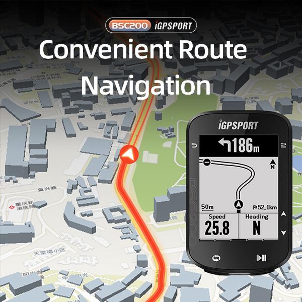 BSC200 New Model BSC200 Bicycle Computer GPS BLE ANT+ Bicycle Speedometer Route Navigation Cycling Computer