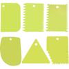New 6pcs Cake Scraper 430 stainless Decorating Comb and Icing Smoother