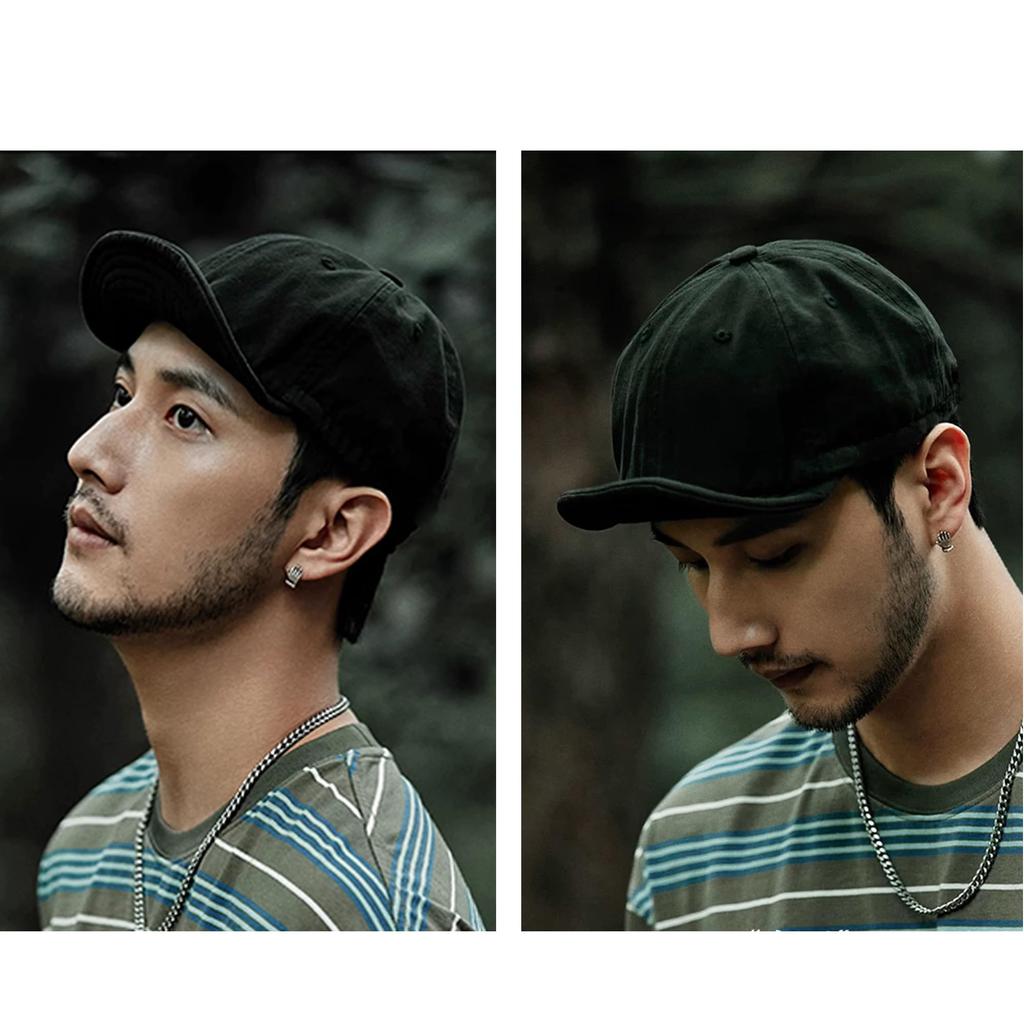 ДВУХКЛИНОВАЯ Кепка судьи с коротким козырьком Доступна в больших размерах Однотонная и Идеально подходит для и Открытого воздуха и Осени Мужская, Размеры, Цвет, Дышащая, Легкая, Мягкая,