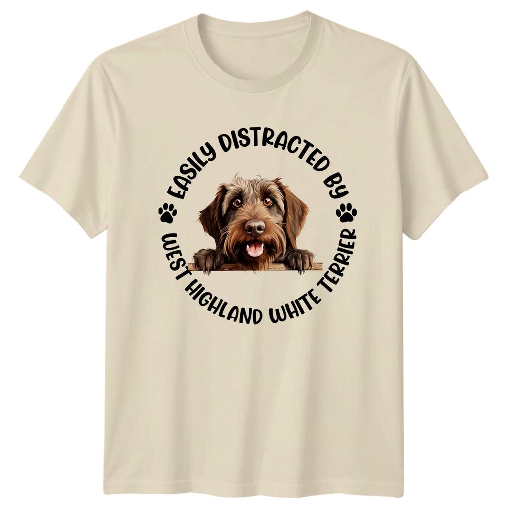 Easily Distracted By West Highland White Terrier Unisexs TShirt Unisexs Tee Graphic