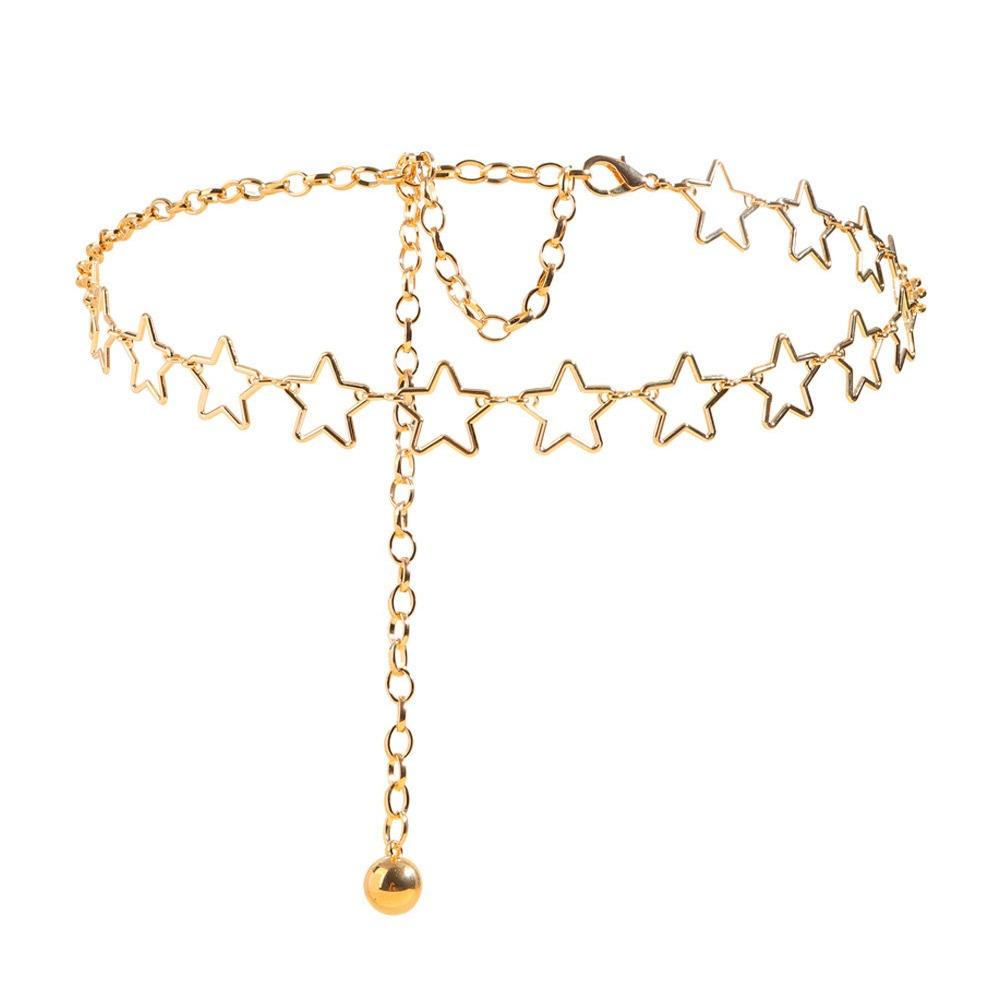 Japanese Style Star Waist Chain Punk Metal Chain Waistband All-match Y2k Chain Belt for Women