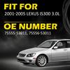 For 01-05 Lexus IS300 3.0L Roof Drip Moulding Trim Rubber Seal Strip 75556-53011